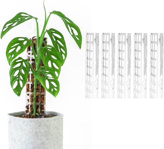 Medium 2.0 GrowPole (5 Piece Set) Plastic Moss Poles for Monstera