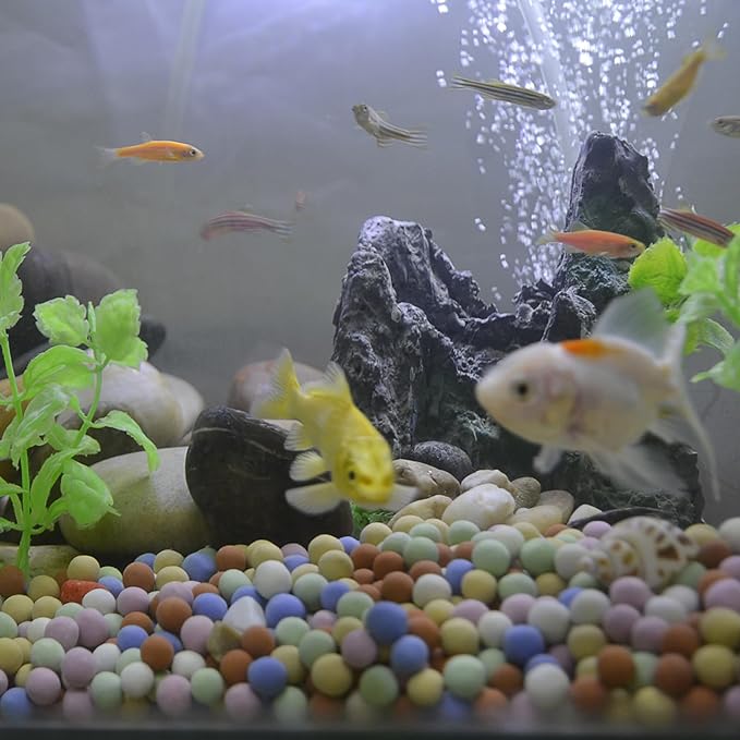 4.4lb Hydroponics Clay Pebbles Ceramsite Balls Orchid Hydroponic Grow Clay Pebbles Drainage Water Purification Vase Balls Leca for Plants (Multicolor)