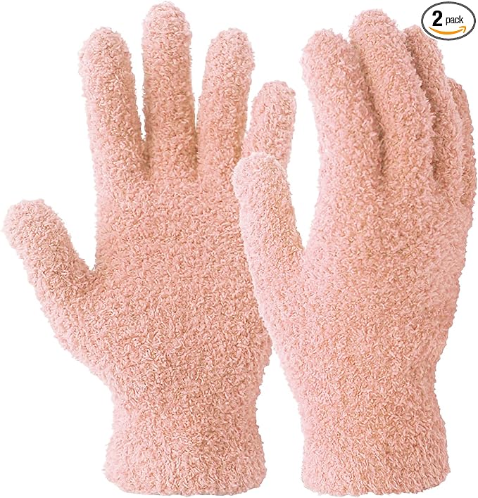 Evridwear Microfiber Gloves for Plant Dusting,Reusable Leaf Cleaning Glove for Houseplants,Blinds,Furniture and Small Objects