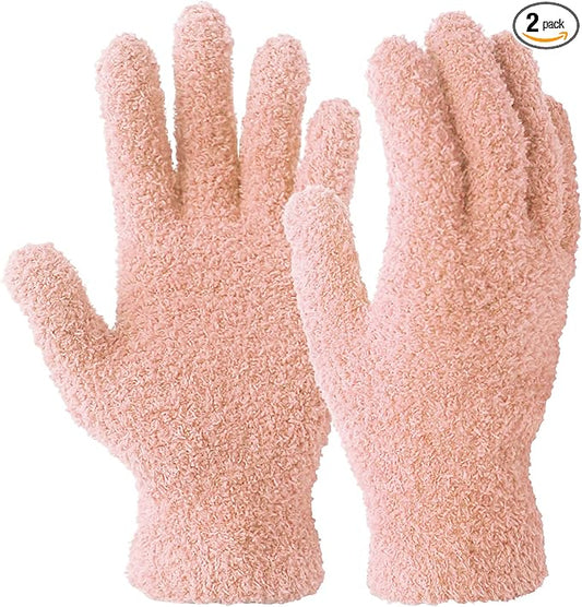 Evridwear Microfiber Gloves for Plant Dusting,Reusable Leaf Cleaning Glove for Houseplants,Blinds,Furniture and Small Objects