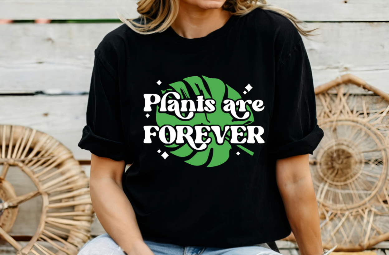 Plants Are Forever | Black Short Sleeve Tee